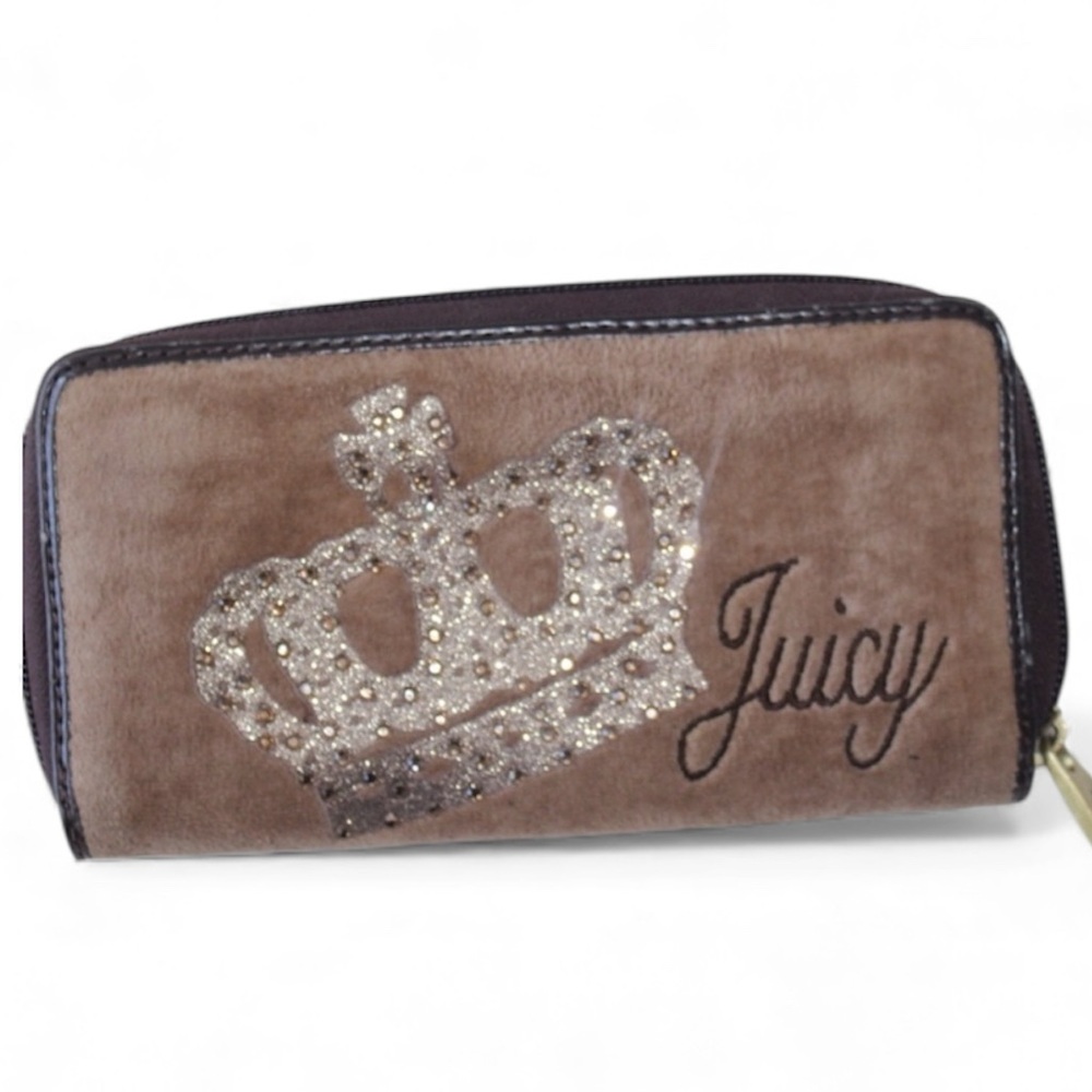 Vintage Velour Brown Juicy Couture Wraparound Wallet